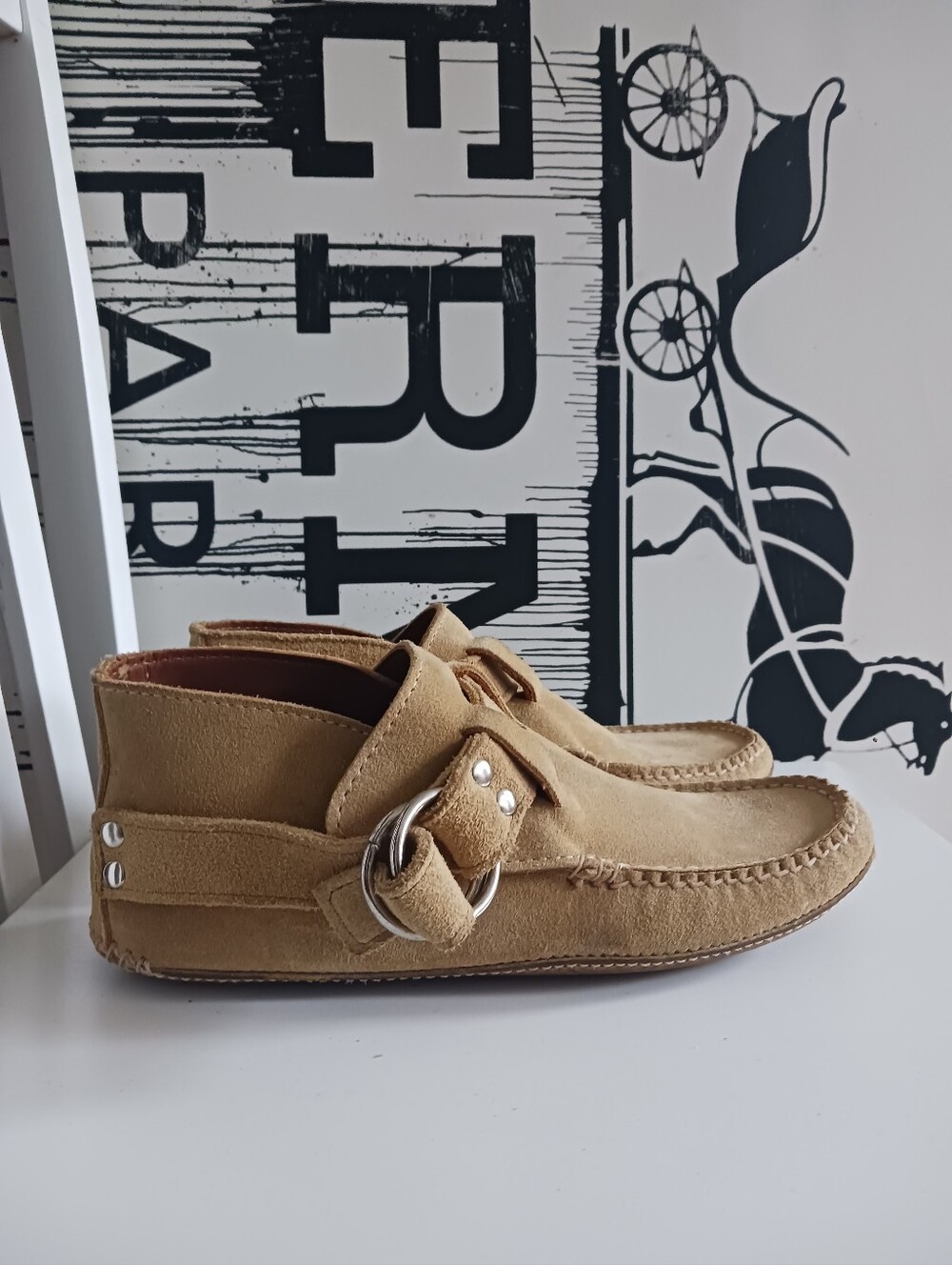 KKB QUODDY x Kelly Killoren Bensimon Ring Moccasin  Suede Buckle Loafers  10